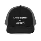Life's better at 3000ft - Black / Charcoal