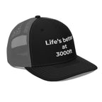 Life's better at 3000ft - Black / Charcoal - Front